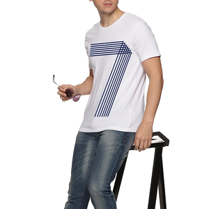 Logotipo personalizado Impreso Nuevo estilo O-cuello Regular Fit Camiseta de hombre 100% Algodón Media manga Camisetas de verano Color sólido - Product Image 4