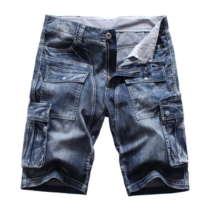 Shorts Vaqueros Casuales de Estilo Urbano, Shorts Vaqueros de Mezclilla Lavados al por Mayor, Shorts Vaqueros Personalizados para Hombre, Ropa de Verano - Product Image 4