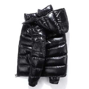 Gilet bouffant d'hiver avec logo personnalisé pour hommes, avec capuche, décembre, brillant, imperméable, brillant, style décontracté, sans manches, fermeture à glissière - Product Image 6