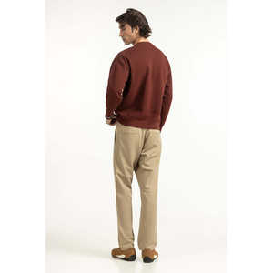 Pull en coton 100 % pour homme, coupe classique, fermeture éclair, motif logo imprimé, décoration rayée, pour le printemps et l'automne, MN-SWT-WS25-072 - Product Image 4