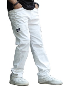 Pantalones vaqueros casuales al por mayor para hombre, con múltiples bolsillos, pantalones de mezclilla con bolsillo lateral pequeño, ajuste delgado personalizable - Product Image 3