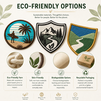 Écusson brodé personnalisé 100% avec bordure Merrow, thème surf et plage, badges thermocollants pour vêtements, sacs, chapeaux, décoration estivale