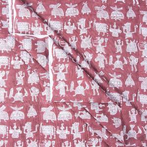 Bandana en coton 100% personnalisable, impression florale en bloc, 21x21 pouces, impression à la main, durable, séchage rapide, respirant - Product Image 2