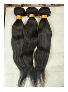 Paquetes de cabello humano recto indio virgen 100% sin procesar | Extensiones de cabello Remy alineadas con cutícula negra natural al por mayor - Product Image 3