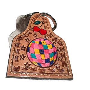 Handmade Rustic High Quality Eco-Friendly <b>Leather</b> Keychain with Western & Hand-Tooled Design for Birthday Halloween & New Year - Product Image 1