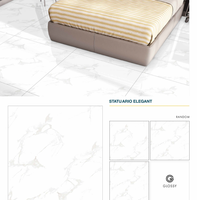 Carreaux aspect marbre en 120X120cm Carreaux de porcelaine en surface brillante en carreaux "Blanche Neige" pour Hall par Novac Ceramic India