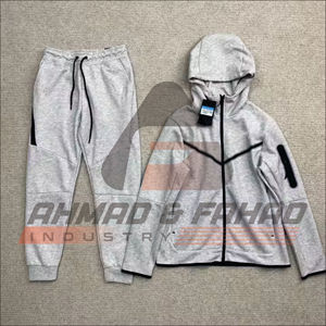 Personnalisé 66% Coton 34% Polyester Logo Hommes Full Zip Teech Fleese Pull À Capuche Ensemble 3 Panneaux Mode Imprime Hommes Pull - Product Image 5