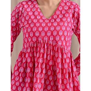 Rani Jaipuri Breathable Block Printed Cotton Peplum <b>Top</b> - Product Image 2