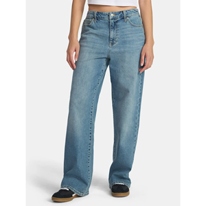 2025, los pantalones vaqueros de gran tamaño lavados elásticos informales para mujer, ajustados con estilo y tela tejida ajustada de cintura media - Product Image 2