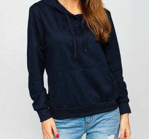 Nueva moda 500 Gsm sudaderas con capucha de mujer de gran tamaño peso pesado venta al por mayor sudadera suelta ajuste cómodo señoras sudaderas con capucha - Product Image 6