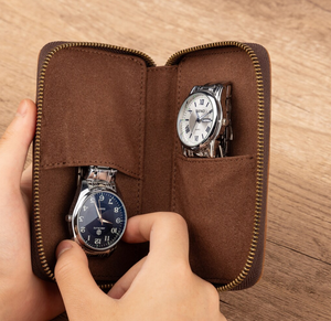 Luxury PU Leather <b>Watch</b> <b>Case</b> for 3 <b>Watches</b>, Grooms Fathers Gifts, Travel <b>Watch</b> Box, Gifts for Him for Men Custom Jewelry Box - Product Image 1