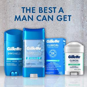 Gillette Clinical Strength Clear Gel antitranspirante y desodorante para hombres, protección contra el sudor de 72 horas, Cool Wave, 1,6 oz (paquete de 3) - Product Image 2
