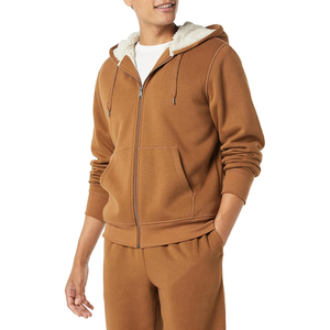 Unisex Men's Polyester <b>Fleece</b> Zipper Hoodie Soft <b>Thick</b> <b>Jacket</b> for Daily Wear Winter Digital Printing GK Leather - Product Image 1
