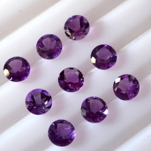 Pierre d'améthyste violette africaine naturelle à facettes de 8mm certifiée AAA en vrac pour la fabrication de bijoux - Product Image 5