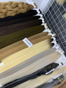 Extensions de cheveux en vrac Produit de vente chaud 2025 couleurs blondes foncées Haute qualité Double dessiné - Product Image 5