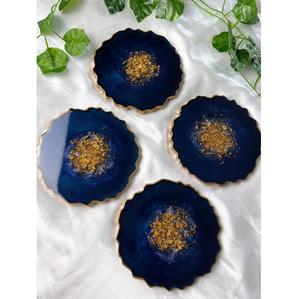 Exquisito posavasos de resina hecho a mano con intrincados patrones artísticos para impresionar a los invitados durante las bodas - Product Image 2