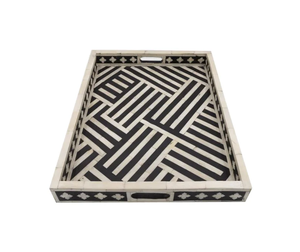 Bone Inlay Serving Tray for Restaurant and Home Decorative Tray <b>Top</b> Quality Bone Inlay Serving Tray Hand Polish Product - Product Image 2