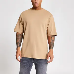 T-shirts surdimensionnés pour hommes filles vente en gros pour Pima coton chanvre 240 grammes coupe ample T-Drop épaule impression gaufrée personnalisée garçons - Product Image 1
