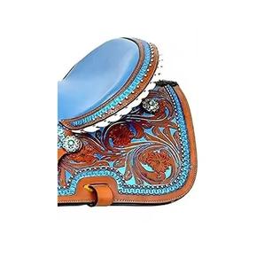 Silla de Montar de Cuero Premium de Alta Calidad, Estilo Western, con Juego de Accesorios a Juego, Venta al por Mayor en India, Marca Maizan - Product Image 3