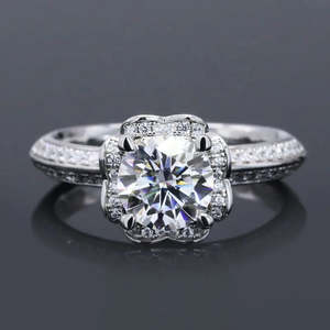 NOVAMART Fine 1.5 Carat Sparkle Stunner Sterling Silver Moissanite <b>Ring</b> D VVS1 GRA Certified Wholesale Export - Product Image 1