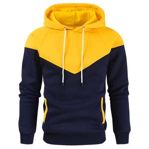 Otoño Invierno nueva moda hombres personalizado estilo callejero manga larga suelta Casual Tops amarillo polar bordado impresión Digital - Product Image 1
