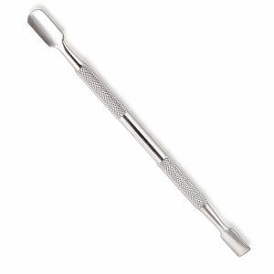 Pousse-cuticules professionnel en acier inoxydable à double extrémité pour manucure et pédicure, couleur argent - Product Image 1