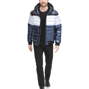 Veste d'hiver matelassée en duvet de haute qualité pour homme, nouvelle mode tendance avec col montant, logo frontal, fabriquée au Pakistan - Product Image 4