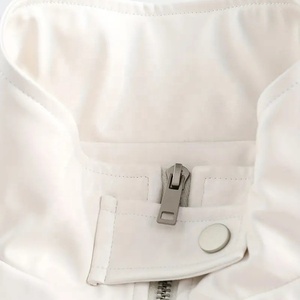 2026 New Arrival Customized Color Genuine Leather Eco-Friendly Bomber <b>Jacket</b> <b>Star</b> Appliques Stand Collar Zipper Closure Street - Product Image 3