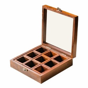 Caja de especias de madera Sheesham, contenedor de plástico, caja Masala con excelentes características de F.S International - Product Image 3