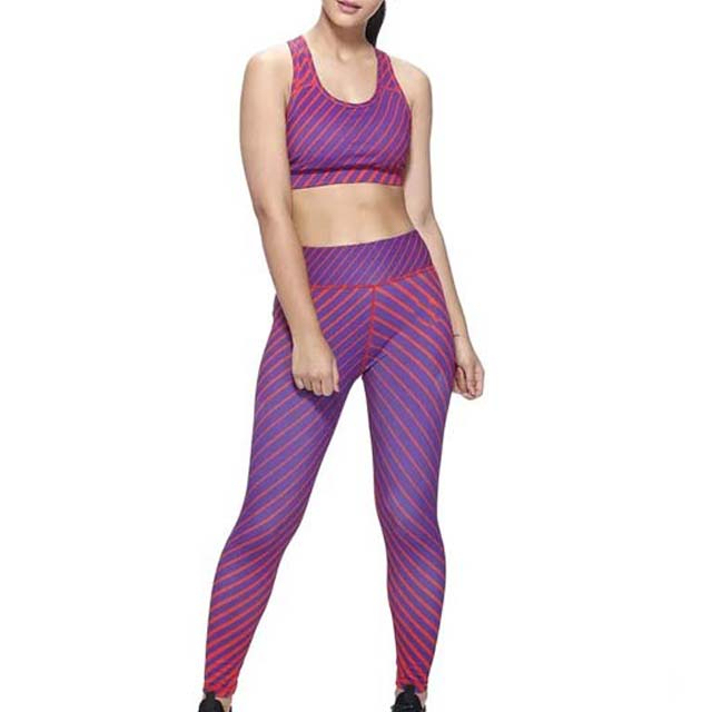 Custom Women's Gym Fitness 2-Piece Sets Breathable Spandex/Nylon Sports Bra Leggings Drawstring Closure High Waist Workout Yoga