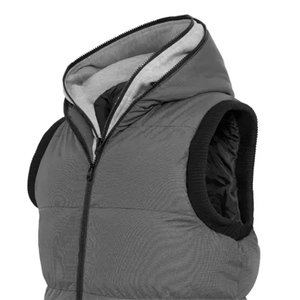 2025 hommes hiver chaud fermeture éclair bouffant gilet respirant imperméable matelassé gilet avec décoration Vintage service OEM - Product Image 5
