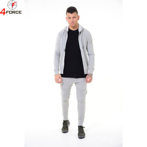 Ensemble de survêtement de sport pour homme en coton 100% avec fermeture éclair, 350GSM, sweat-shirt à capuche, jogging, OEM, étiquette privée, fabricant personnalisé - Product Image 2