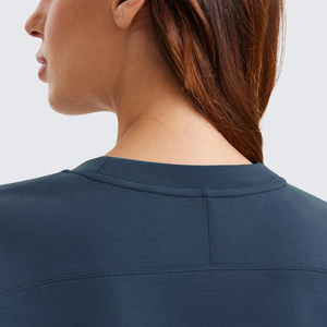 Prix de gros 2026 – Sweat-shirts femme en molleton 100 % coton, col rond, épais, pour l'hiver – Fournisseur direct d'usine, conception personnalisée - Product Image 4