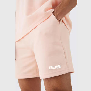 Pantalones cortos para correr de calle para hombre con estampado personalizado 100% poliéster 300 + GSM Terry Fleece 5 pulgadas entrepierna patrón sólido Streetwear - Product Image 1