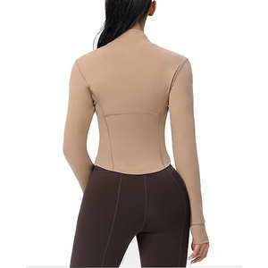 El más nuevo diseño de invierno Artículo Mujeres Fitness Chaquetas Logotipo de marca Spandex/Poliéster Hecho Mujeres Fitness Chaquetas - Product Image 5