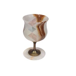 Copa de Vino de Ónix Verde, Hecha a Mano, Arte Folclórico, Forma Geométrica, Portátil, Excelente para Hogares, Bares y Oficinas, de los Mejores Fabricantes - Product Image 2