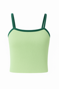 Conjunto de Dos Piezas de Camiseta sin Mangas de Punto Acanalado con Cuello en V para Mujer, Color Sólido, Suave y Elástico, 100% Algodón, Ecológico, con Marca Personalizada - Product Image 5