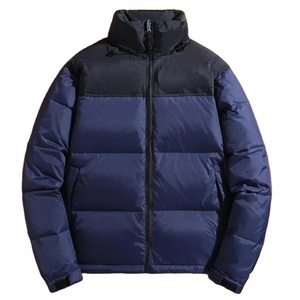 เสื้อโค้ทผ้าฝ้ายผสมสีคู่เสื้อแจ็กเก็ตขนเป็ดอบอุ่นลำลองมีแบรนด์ - Product Image 1