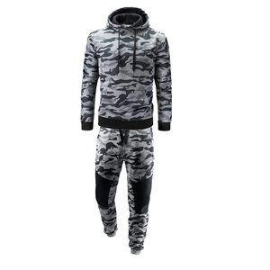 Chándal de poliéster para hombre de alta calidad al por mayor, conjunto deportivo para correr para hombre, chándal personalizado de camuflaje a la venta - Product Image 2