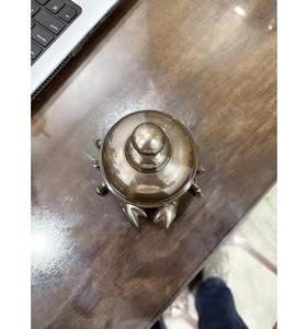 Antique Brass Desk Bell Durable Religious Style Office Table Top Bell Handcrafted with Polished <b>Crab</b> Office Metal Crafts - Product Image 4