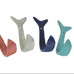 Vente chaude queue de poisson personnalisé fer forgé à la main crochet mural nouveau support mural en métal pour suspendre les vêtements maison salon meilleur prix - Product Image 1