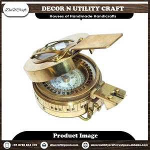 Nautical Equipment Discover <b>Engraved</b> Sundial Nautical Brass Gold-Plated Pocket <b>Compasses</b> Antique Maritime Pieces for Enthusiasts - Product Image 2