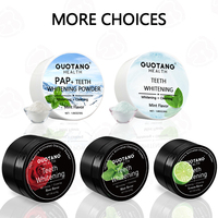 Coque naturelle, élimine les taches sur les dents, hygiène buccale, nettoyage, poudre de blanchiment des dents, avec Logo privé