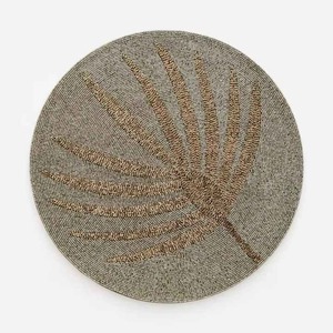 Ensemble de chemin de table et de sets de table en perles dorées et argentées pour la décoration de mariage et l'utilisation en cadeau de mariage - Product Image 1