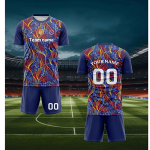 Uniforme de football de haute qualité Nom et numéro personnalisés pour hommes Combinaison confortable et respirante à dissipation thermique à séchage rapide - Product Image 6