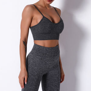 Ensemble de yoga pour femmes à haute élasticité avec soutien-gorge et short élastiques, ensemble de yoga tendance à la vente, avec taille élastique - Product Image 3