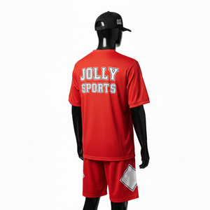 ชุดบาสเก็ตบอลชายพรีเมียม ผ้าโพลีเอสเตอร์ตาข่าย 180 GSM ระบายอากาศได้ดี สีแดง ออกแบบโลโก้ได้ตามต้องการ ชุดสำหรับผู้ชาย - Product Image 5