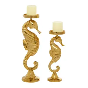 Luxury Sea Horse Candle Holder Set Of 2 Is The Best Accessory For A Wide Array Of Home Decoration Usage In Wholesale Price