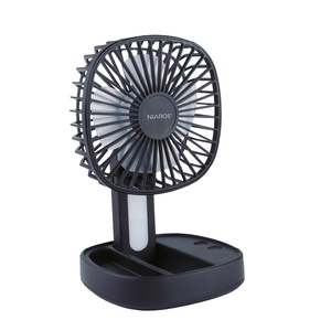 Coober Mini Foldable <b>Handheld</b> <b>Fan</b>, Black, with Light, USB Rechargeable (Niaros 300040002) - Product Image 1