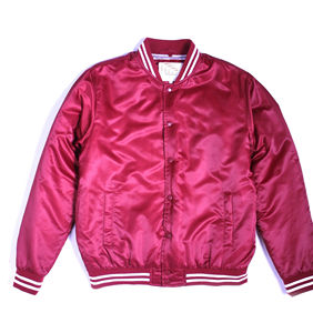 Chaqueta Universitaria Impermeable con Capucha en Tela Satén de Invierno con Decoración Bordada - Product Image 3